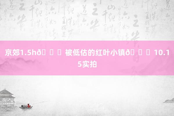 京郊1.5h🚗被低估的红叶小镇🍁10.15实拍